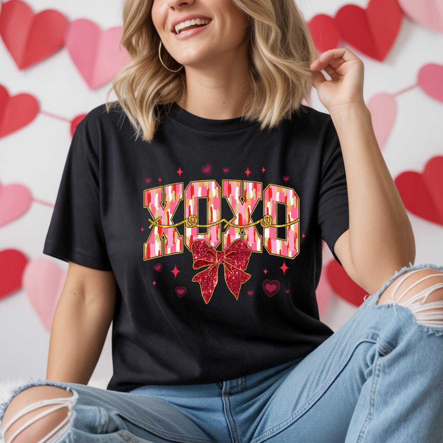 BRUSHSTROKE XOXO BOW