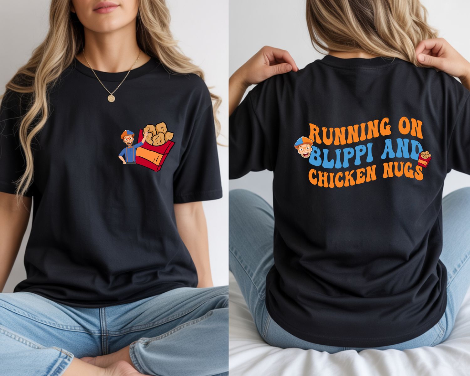 RUNNING ON BLIPPI AND CHICKEN NUGS