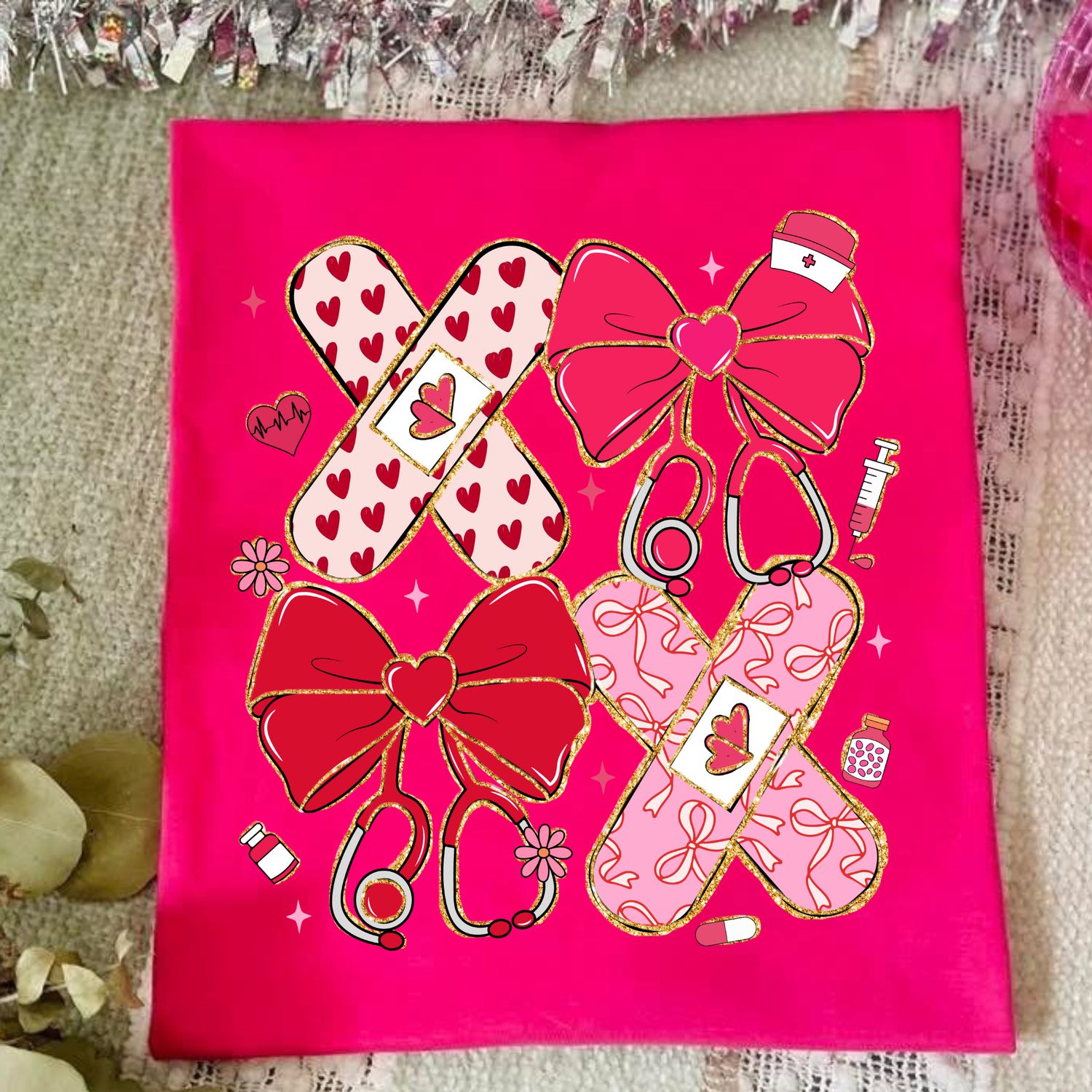 VALENTINE NURSE BANDAID XOXO