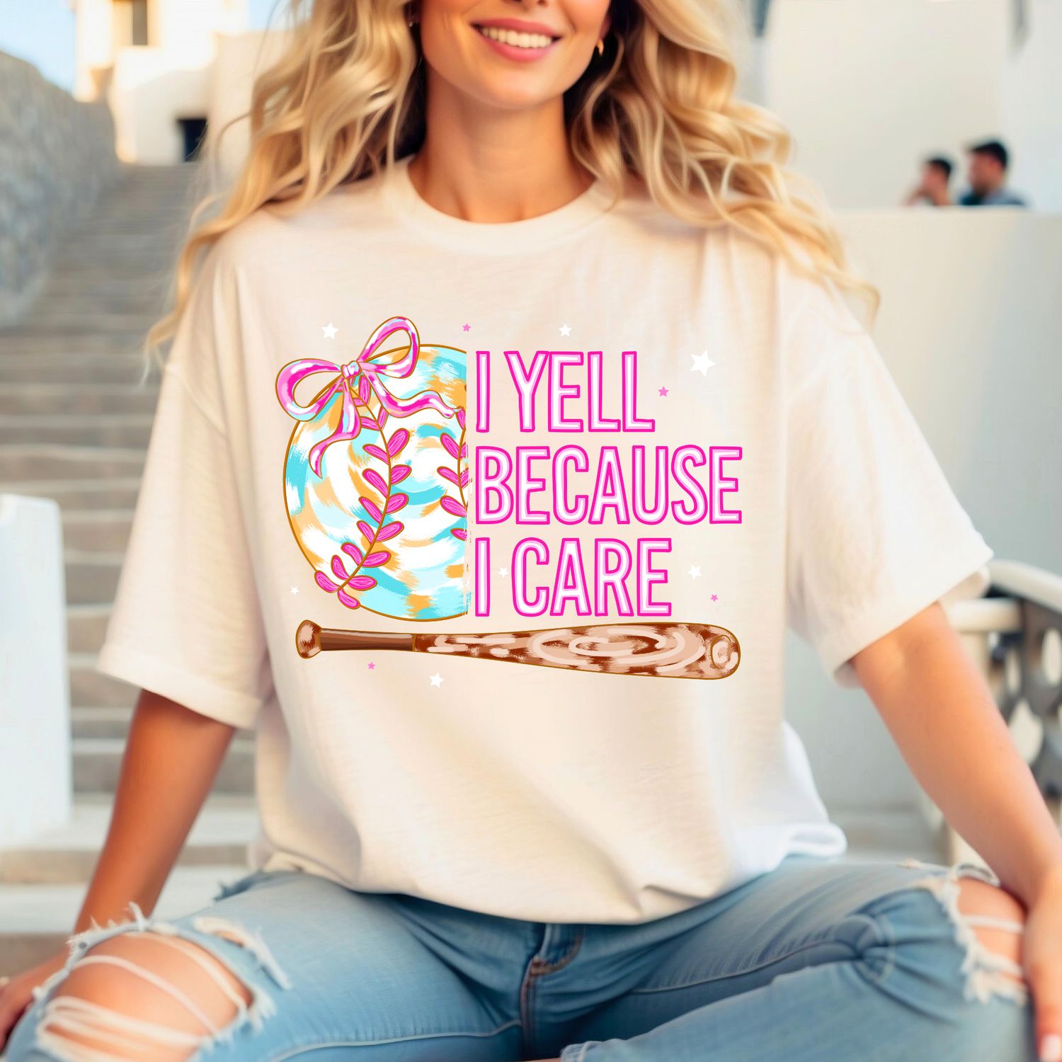 I YELL BECAUSE I CARE BASEBALL