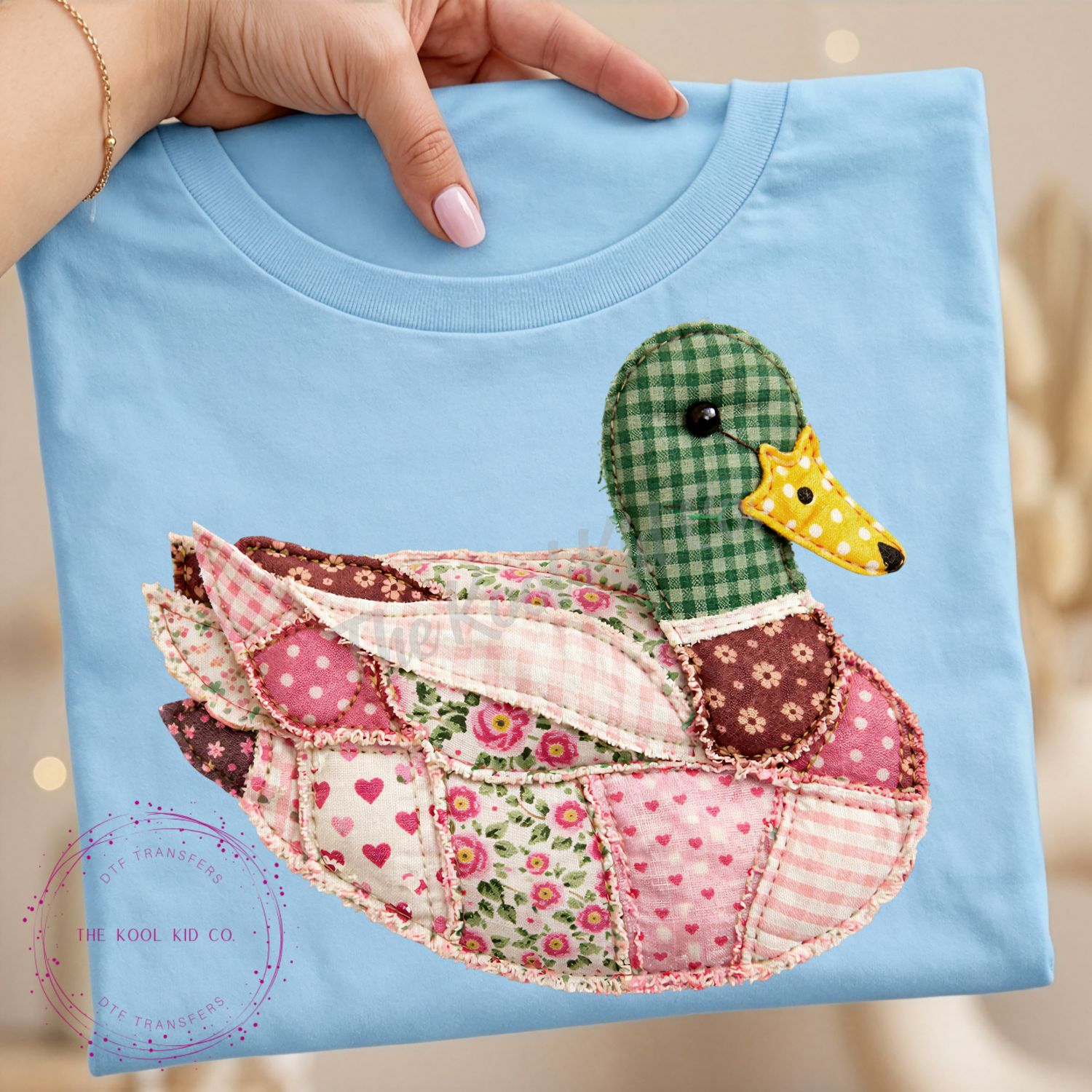 PINK PATCHWORK MALLARD DUCK