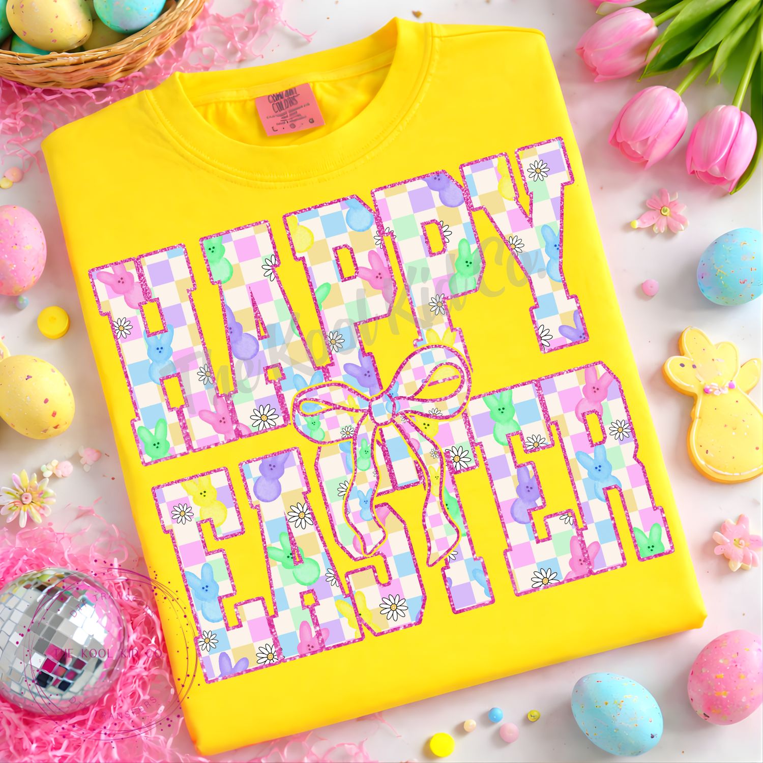 CHECKERED PEEPS HAPPY EASTER