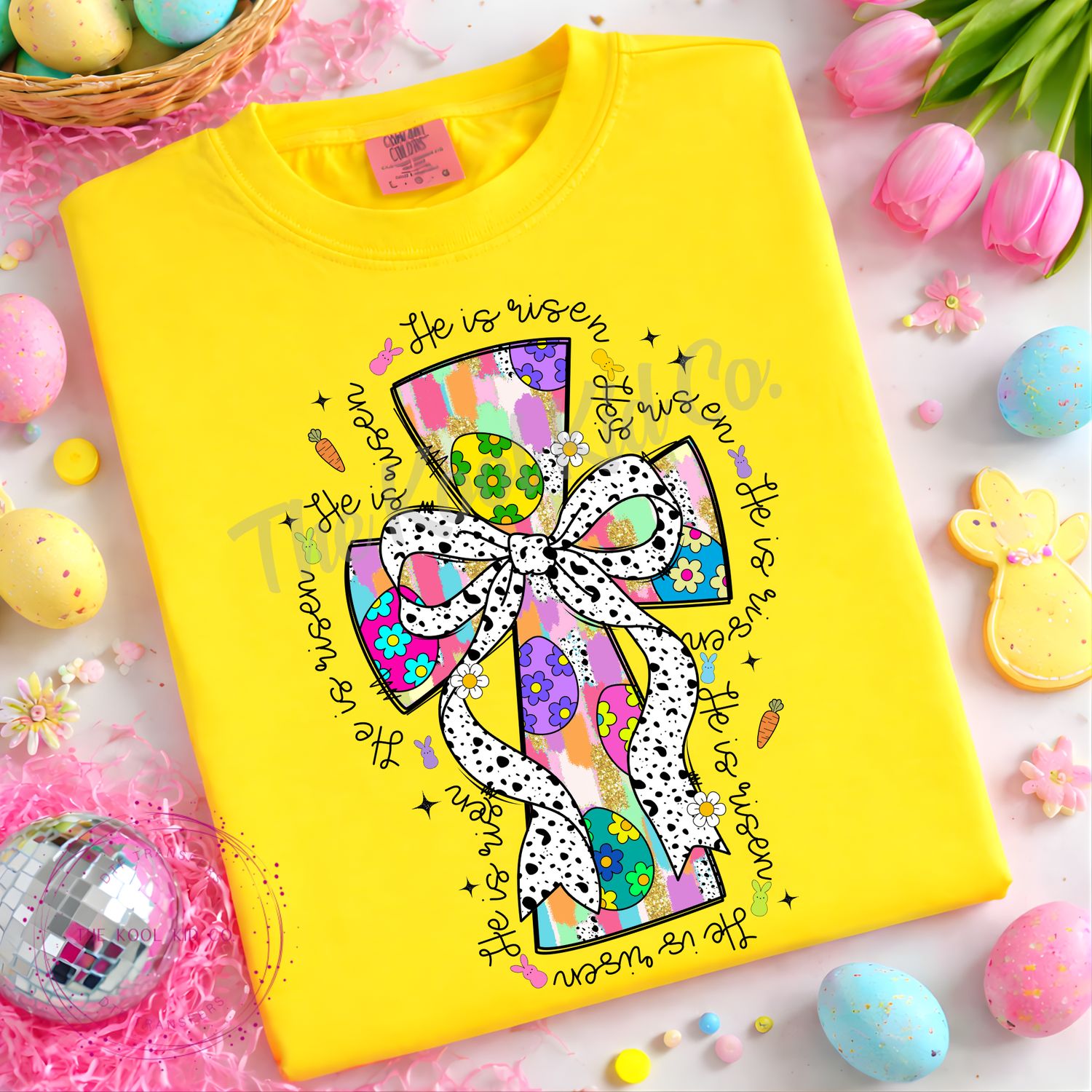 HE IS RISEN EASTER EGG CROSS