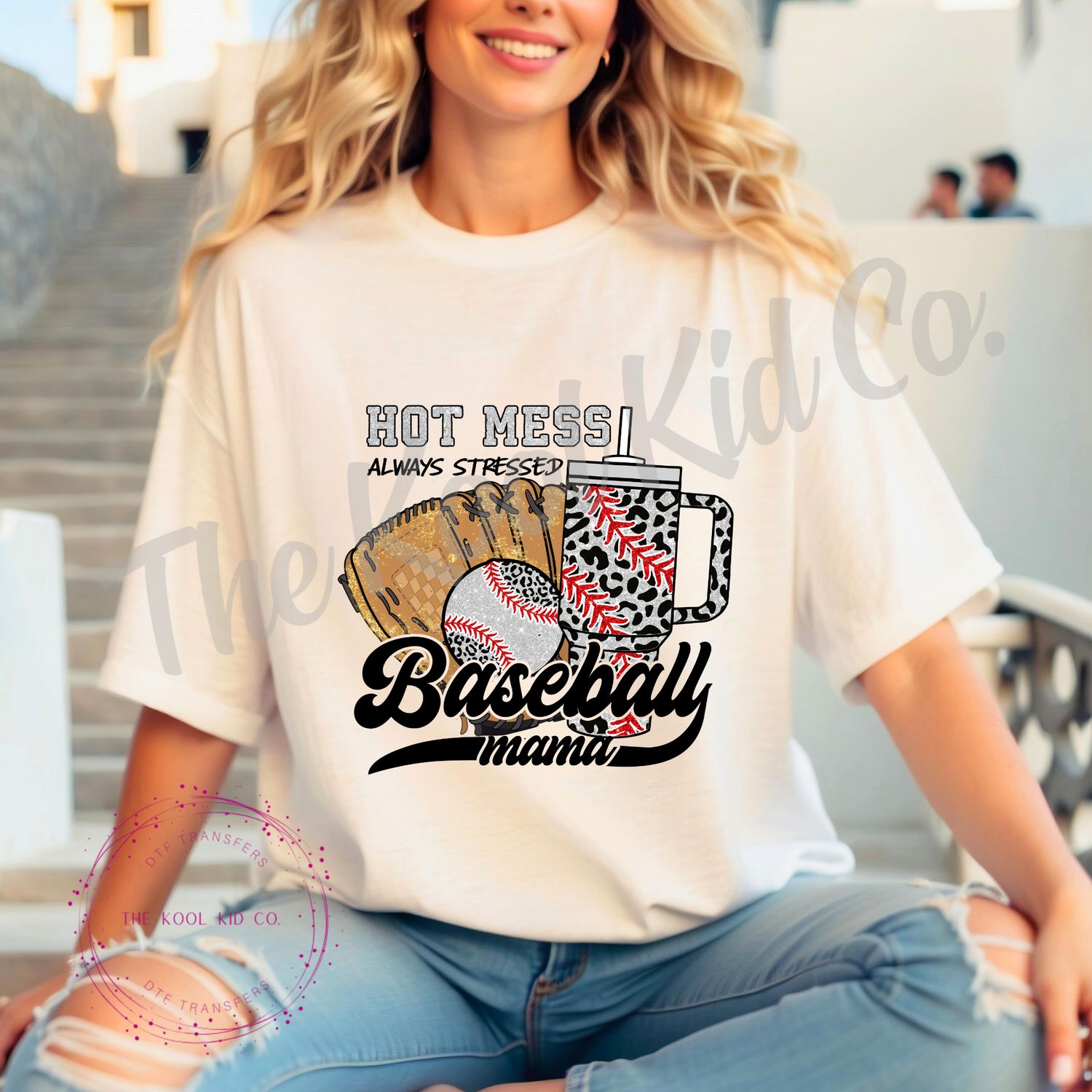 HOT MESS ALWAYS STRESSED BASEBALL MAMA