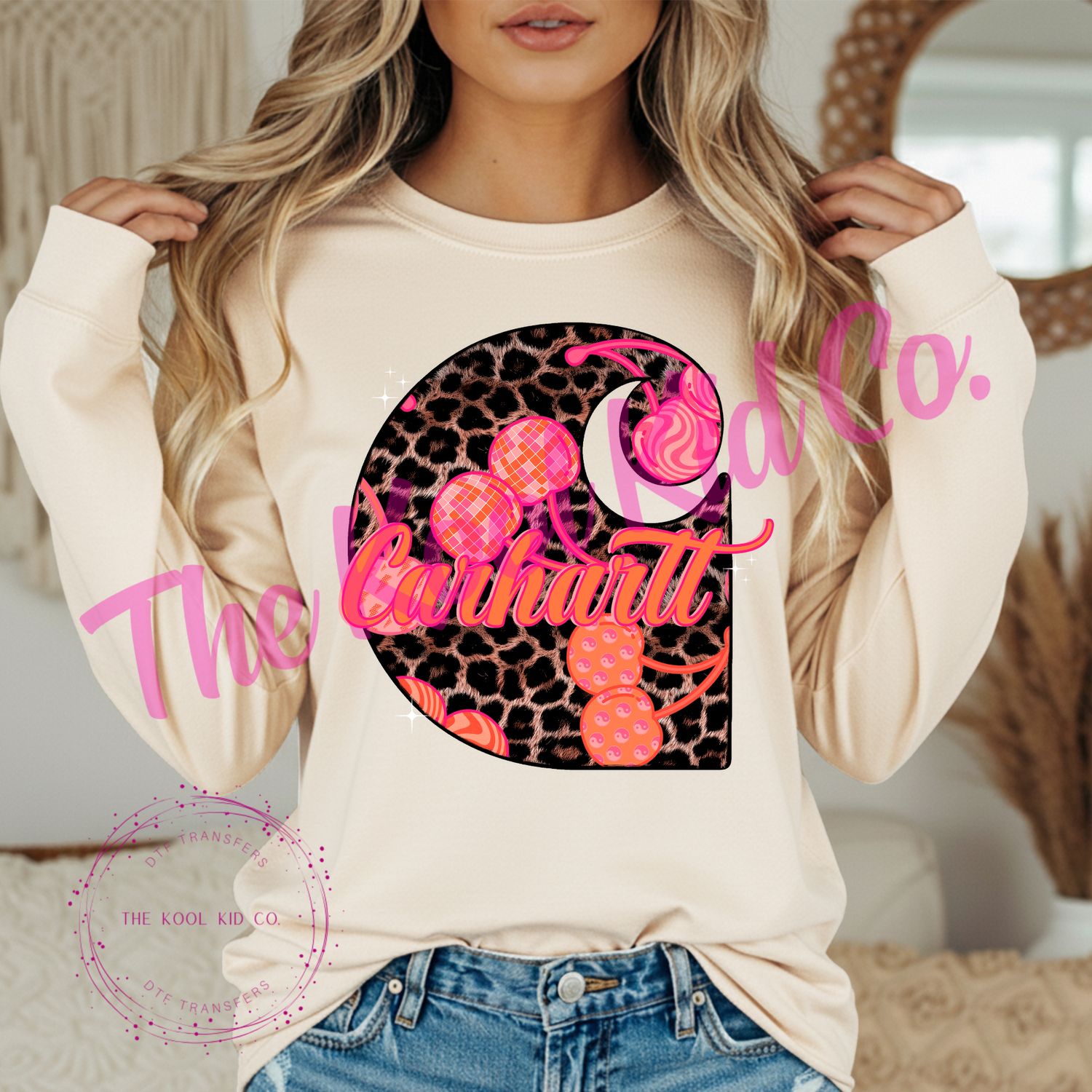 LEOPARD PINK AND ORANGE CHERRIES CH