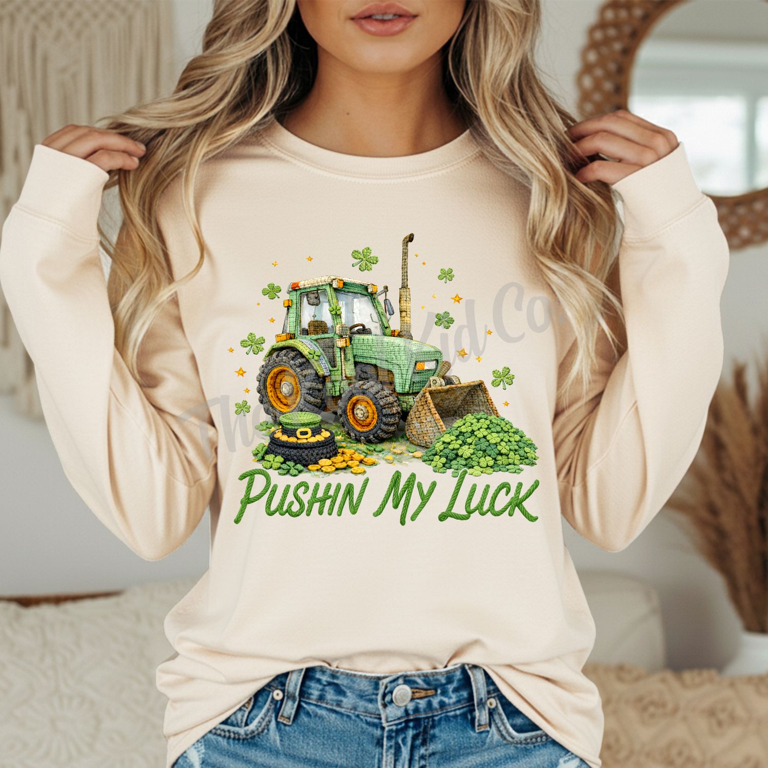 PUSHIN MY LUCK TRACTOR