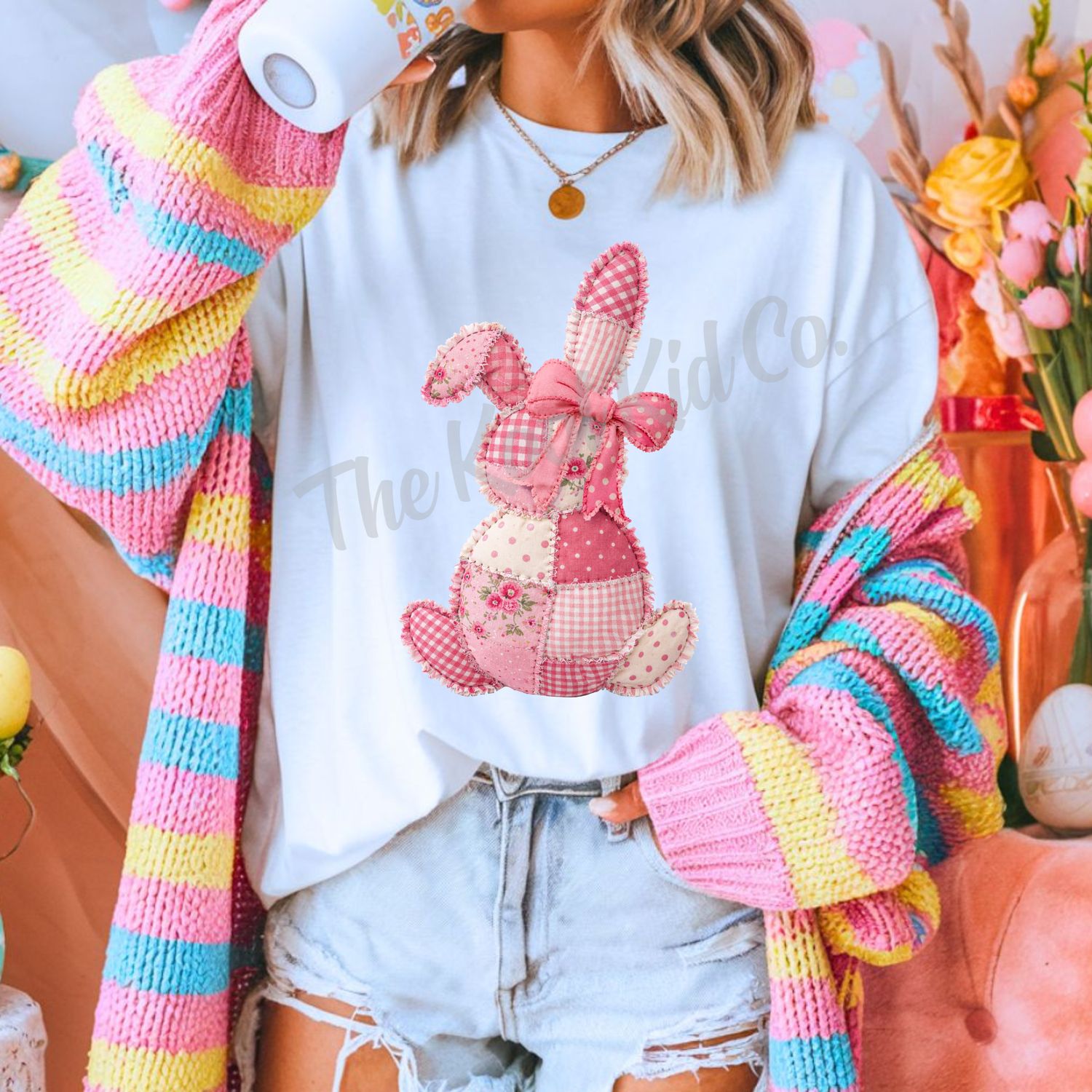 PINK PATCHWORK BUNNY