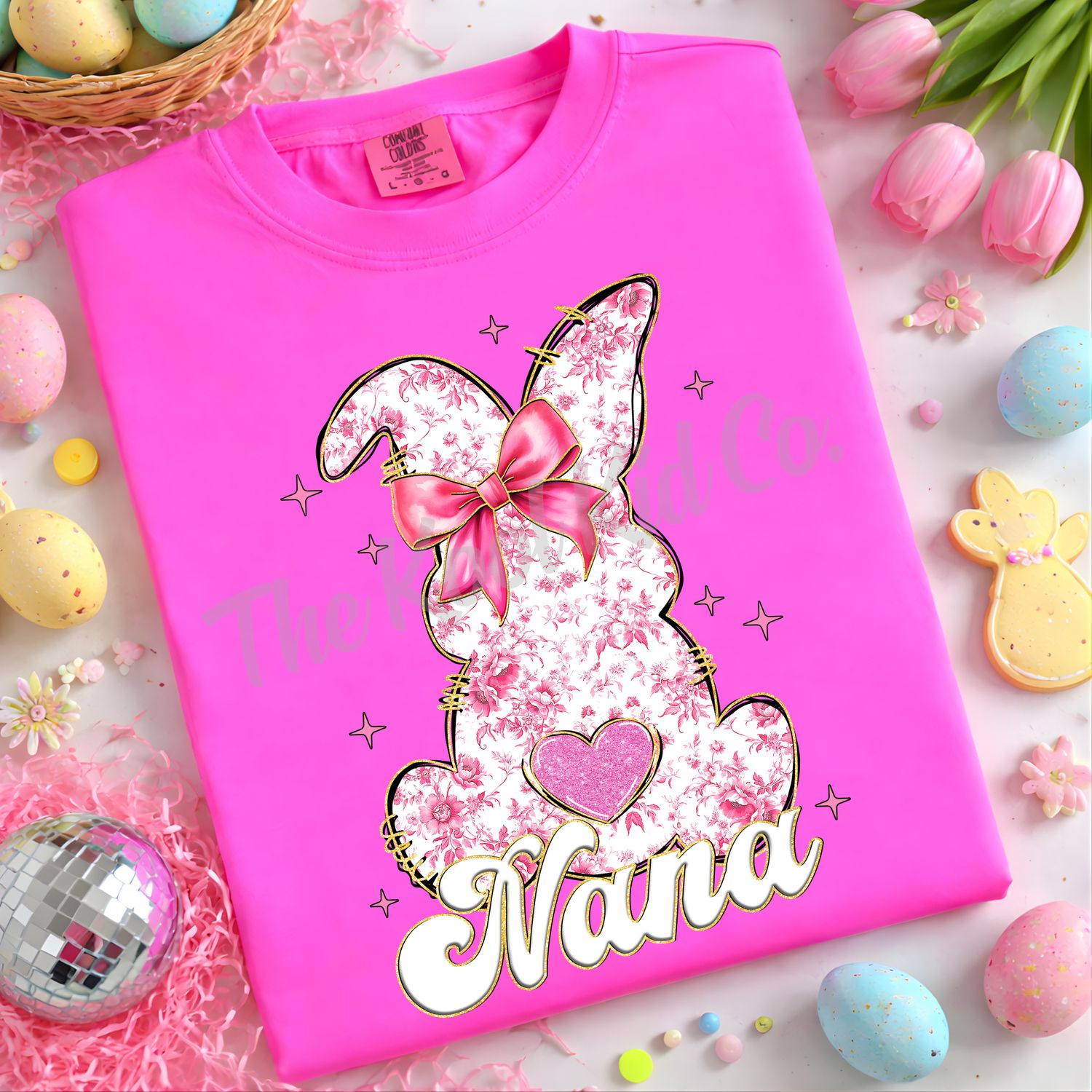 PINK CHINOISERIE FLORAL NANA BUNNY