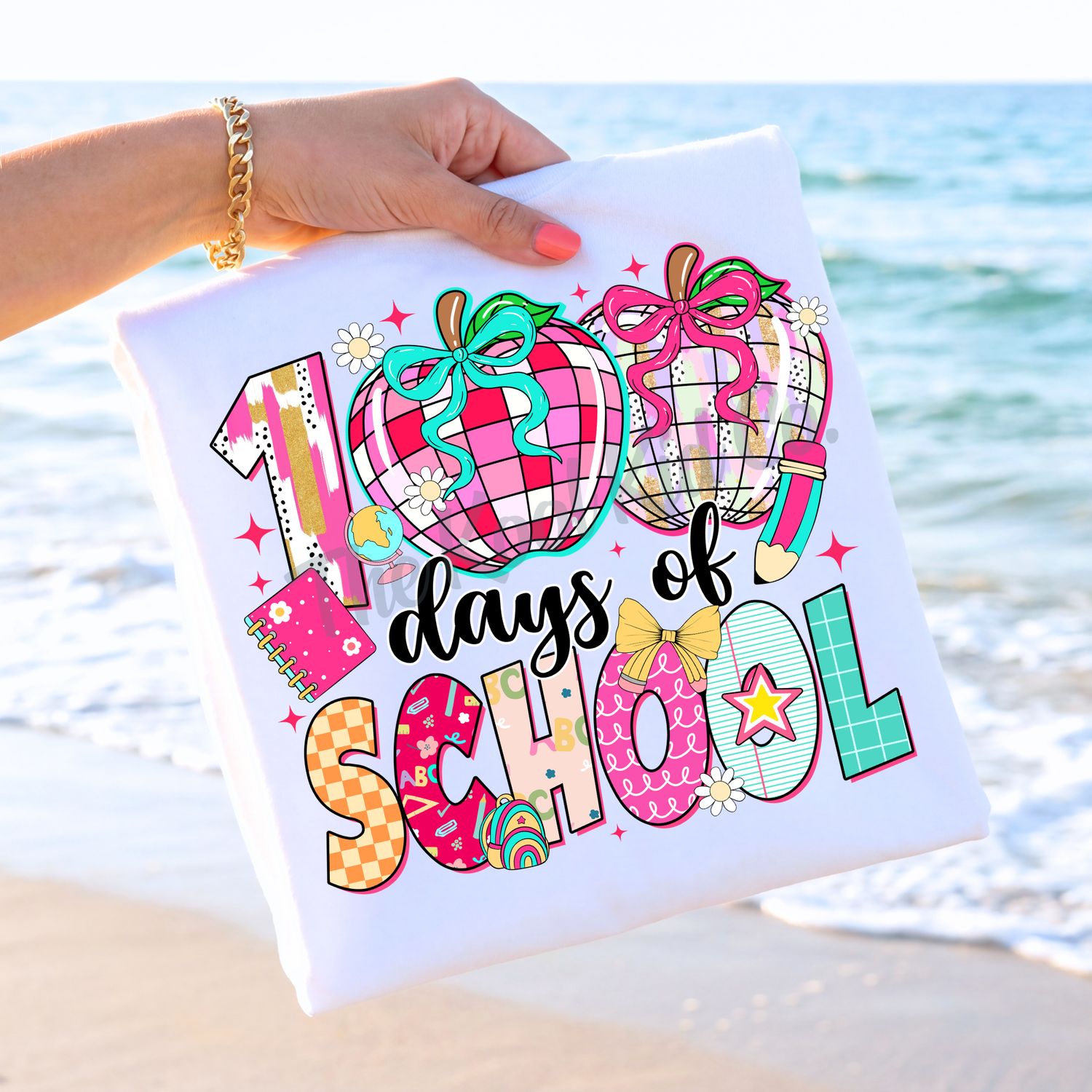 100 Days Of School Disco Apple