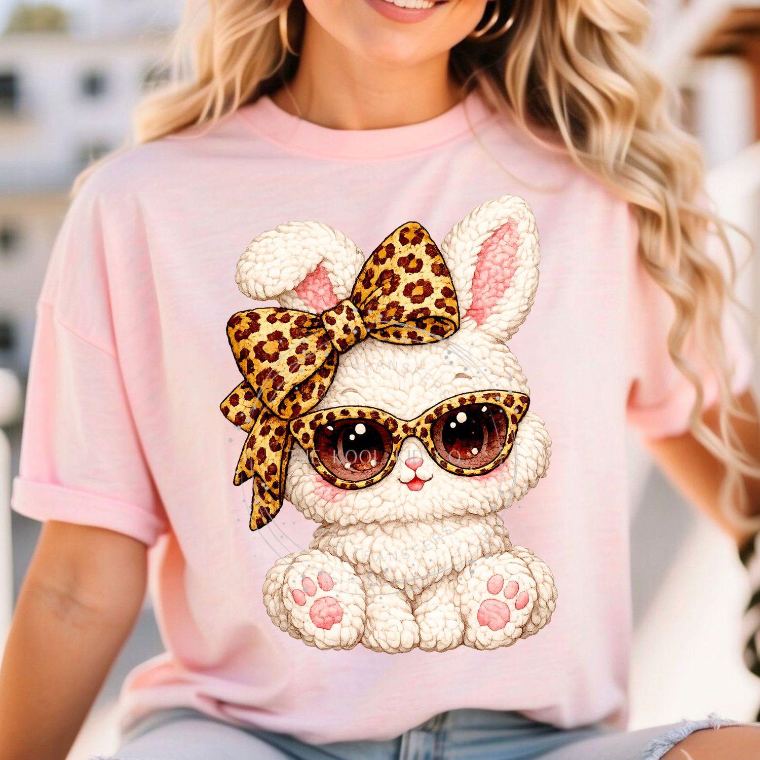 Leopard Bow Easter Bunny