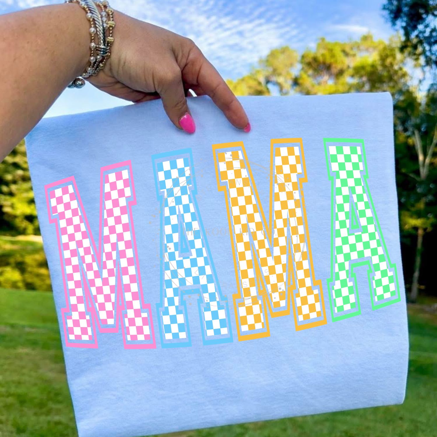 Pastel Checkered Mama