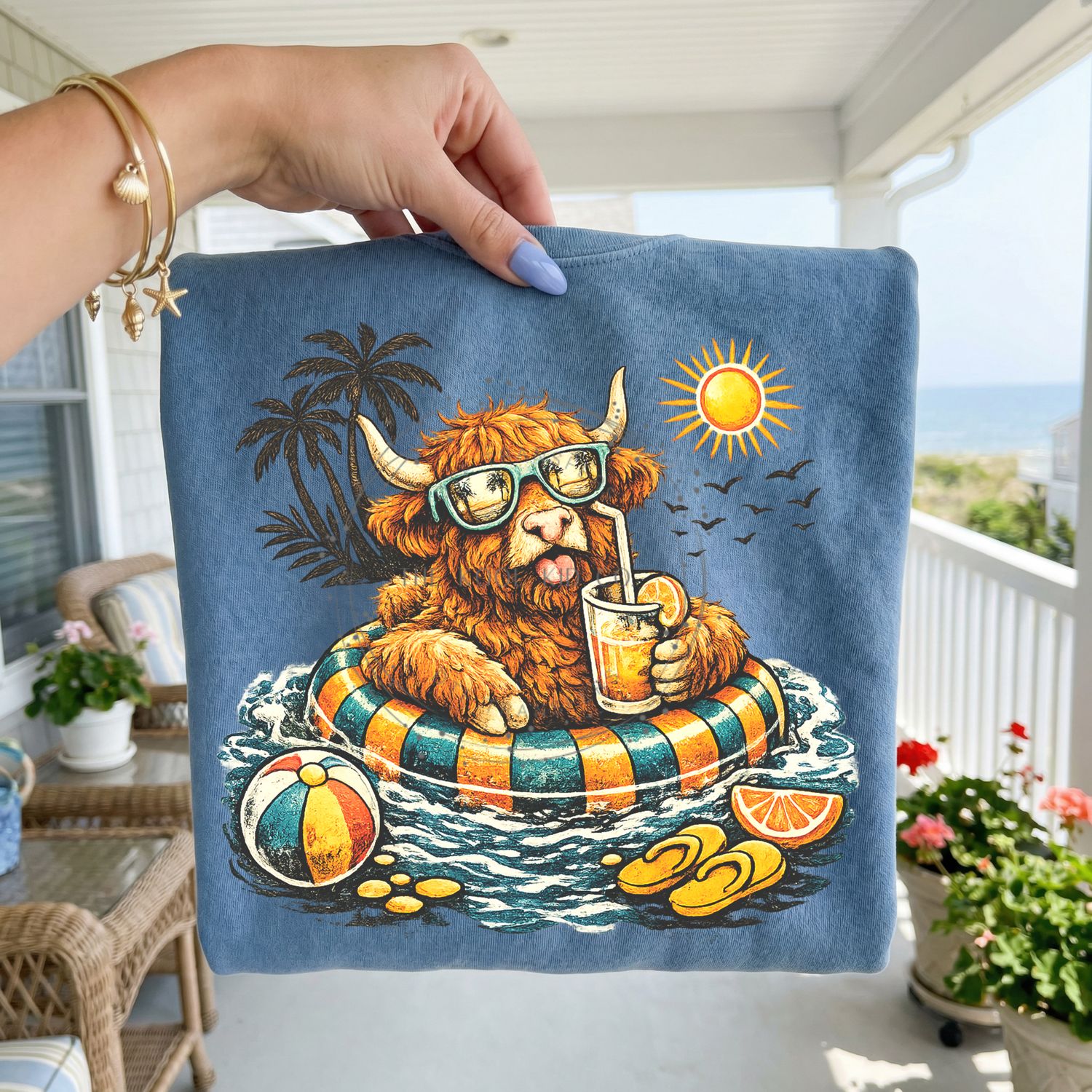 Summer Highland Cow Float