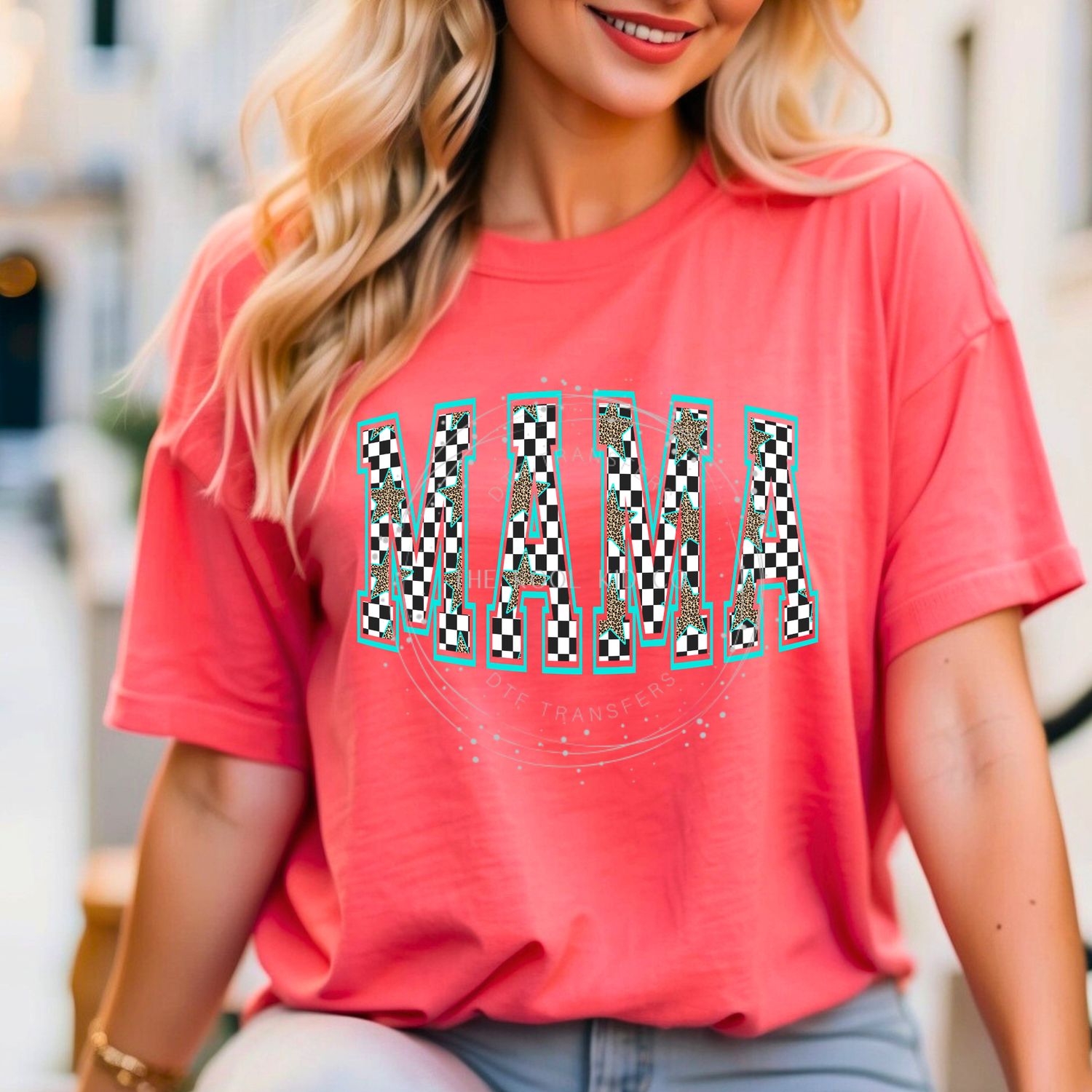 Checkered Leopard Stars Mama