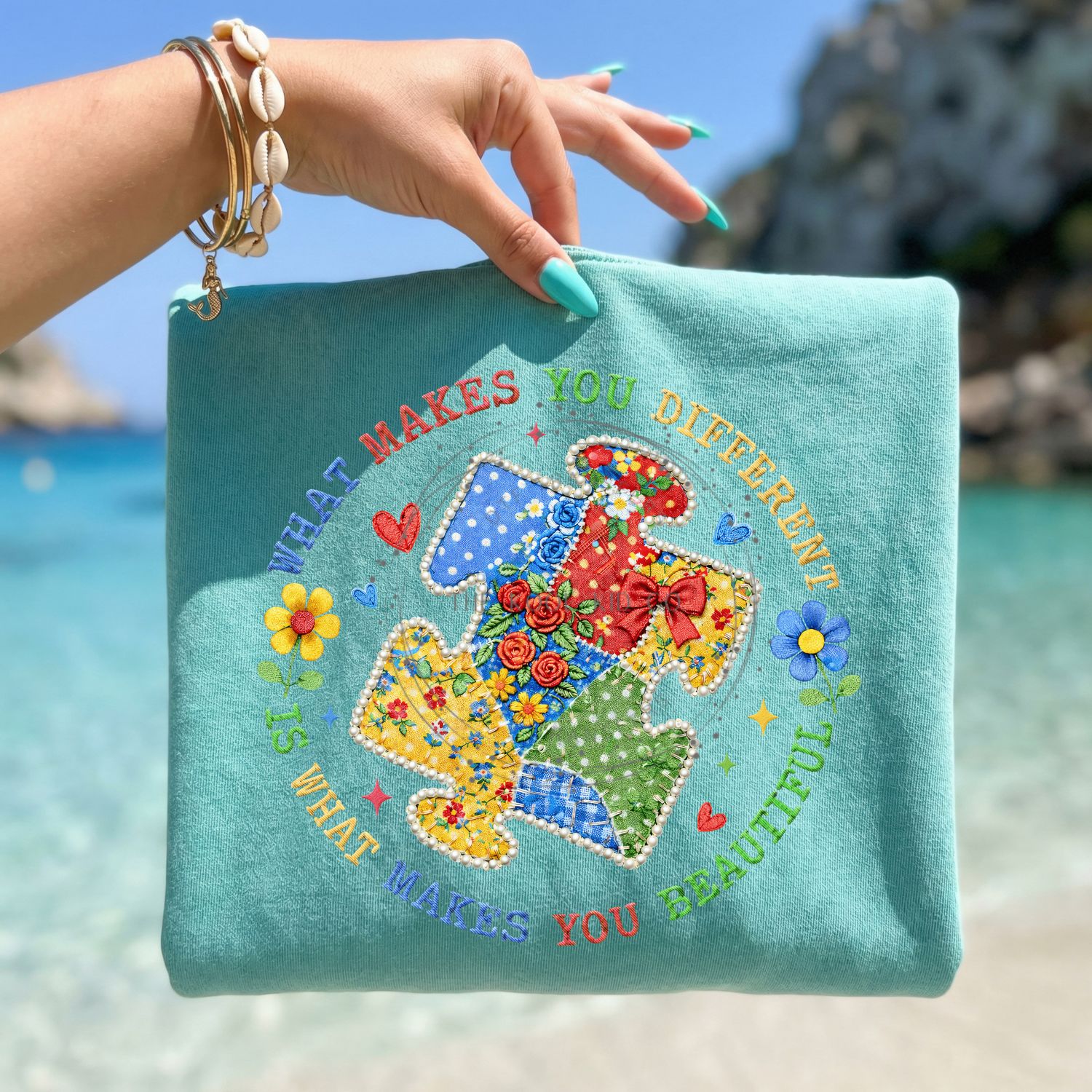 Patchwork What Makes You Different Makes You Beautiful Puzzle