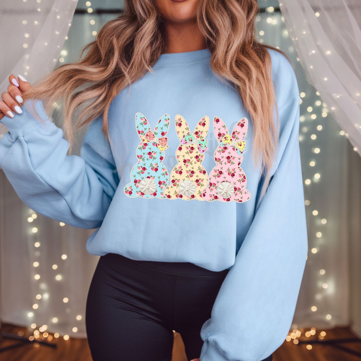 Pastel floral bunnies