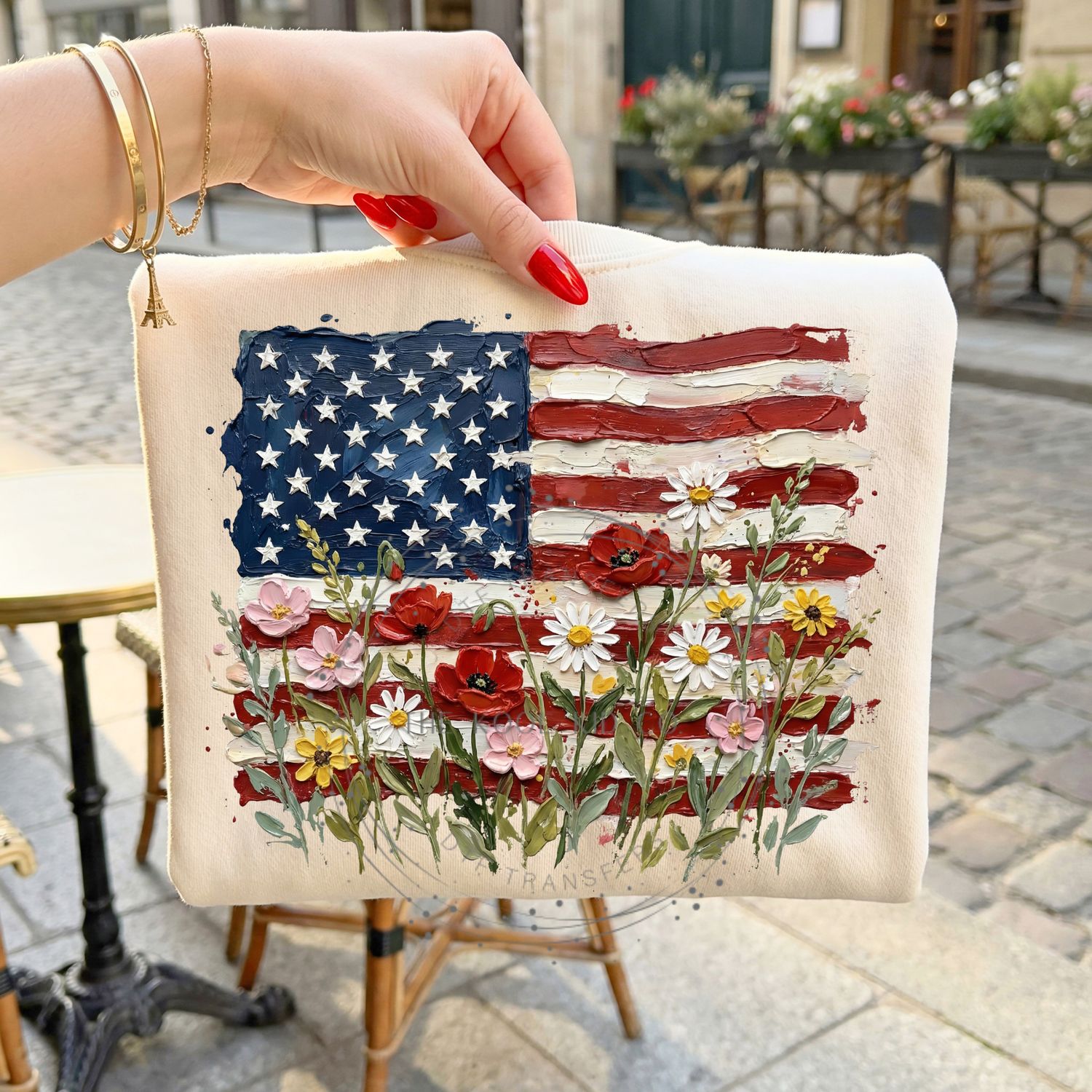 Wild Flower Painted Flag