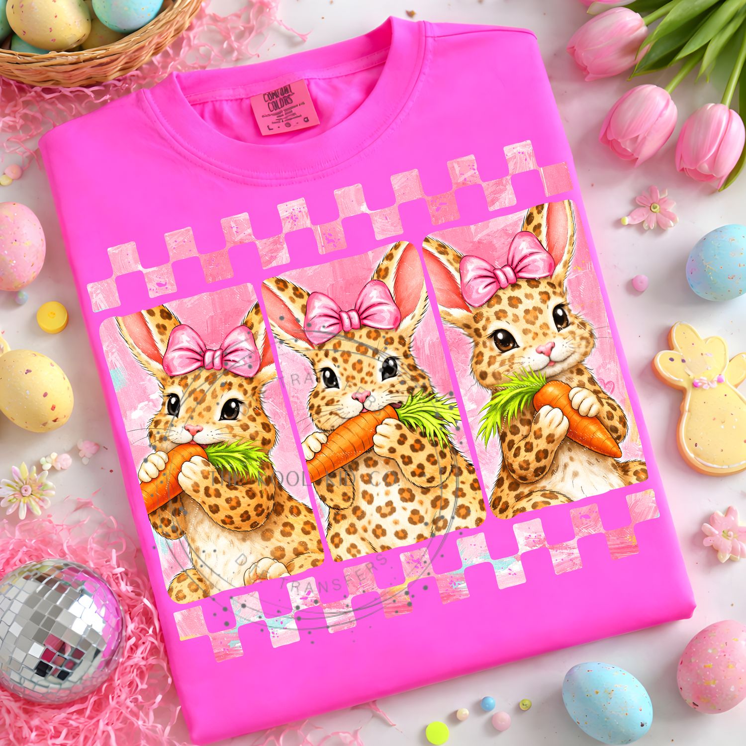 Checkered Leopard Easter Bunny Coquette