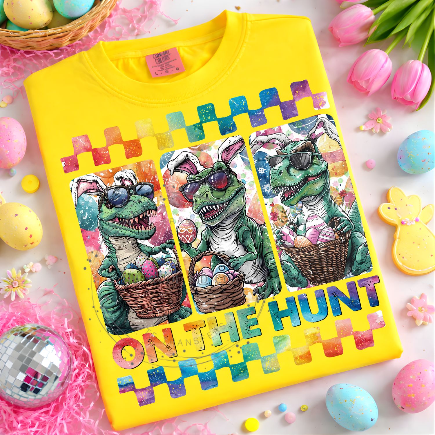 On The Hunt Dinosaur With Bunny Ears