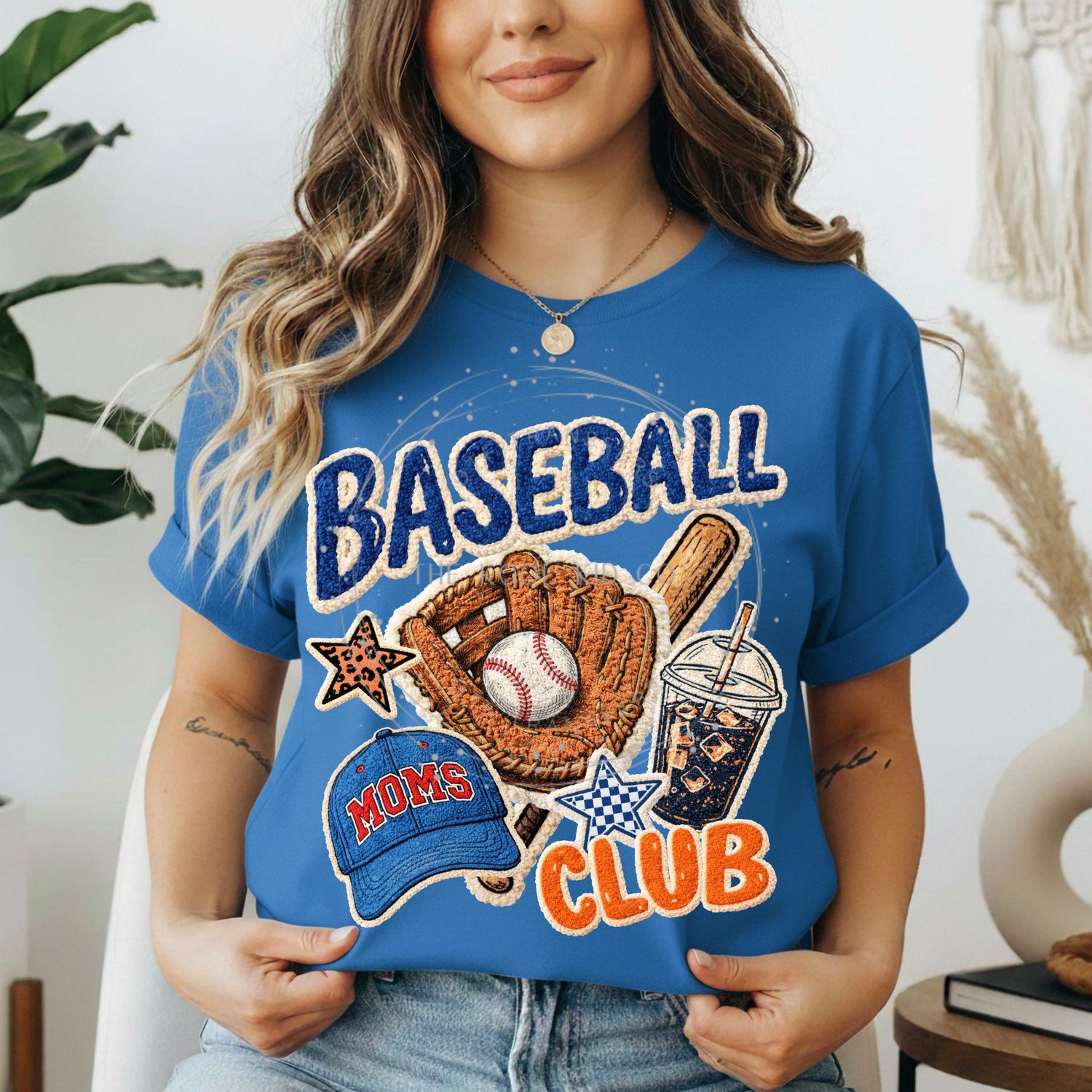Faux Chinelle Baseball Mom Club