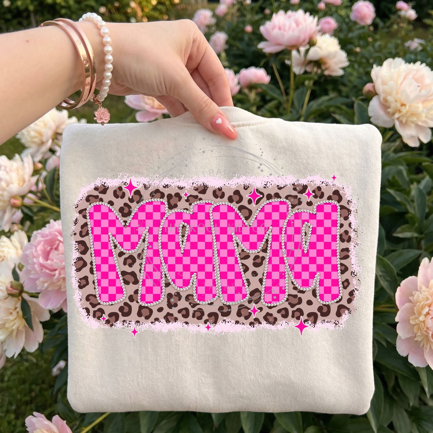 Pink Checkered Leopard Mama