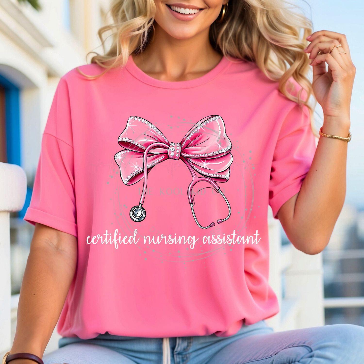 Glitter CNA Stethoscope Bow