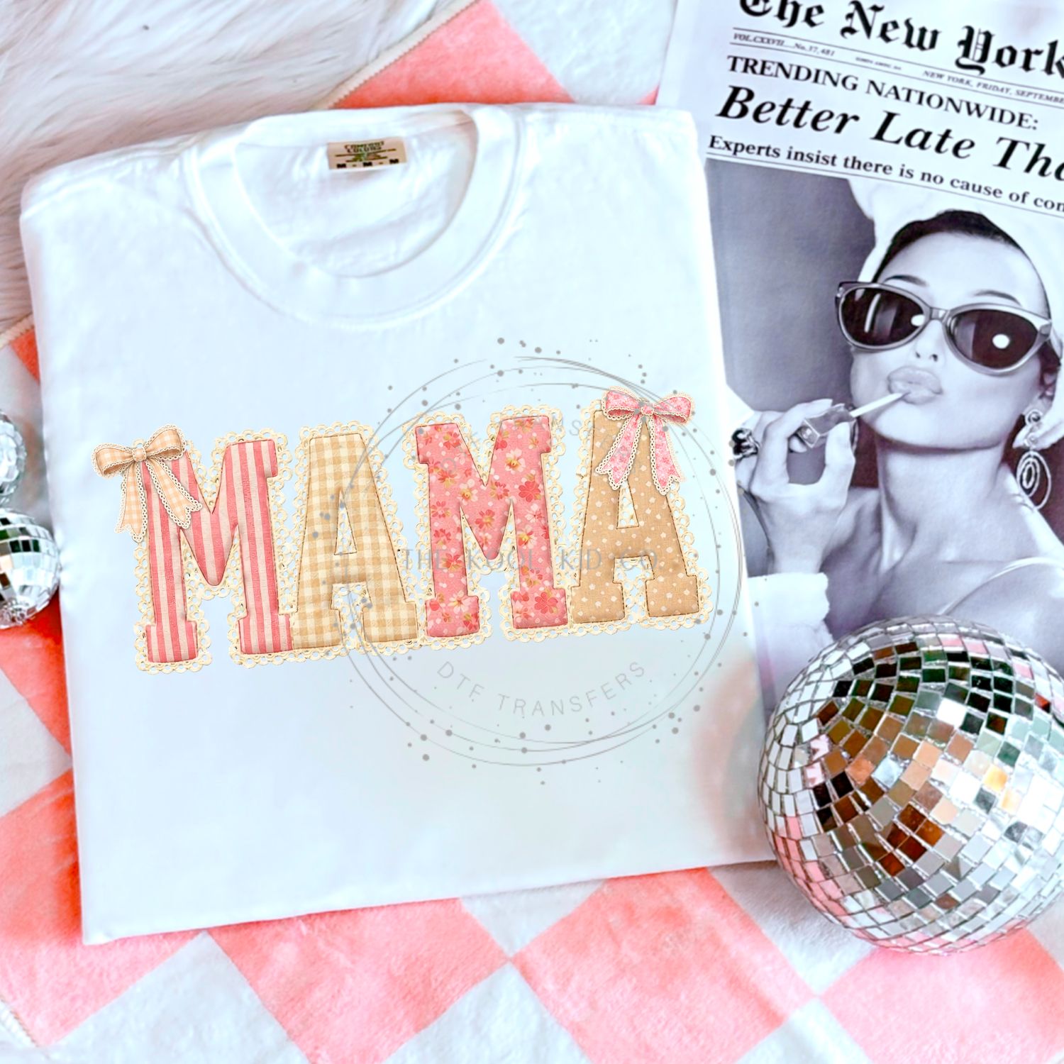 Stripes And Bow Mama