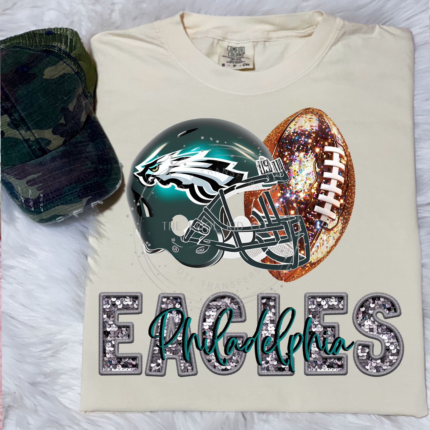 Faux Sequin  Glitter Eagles