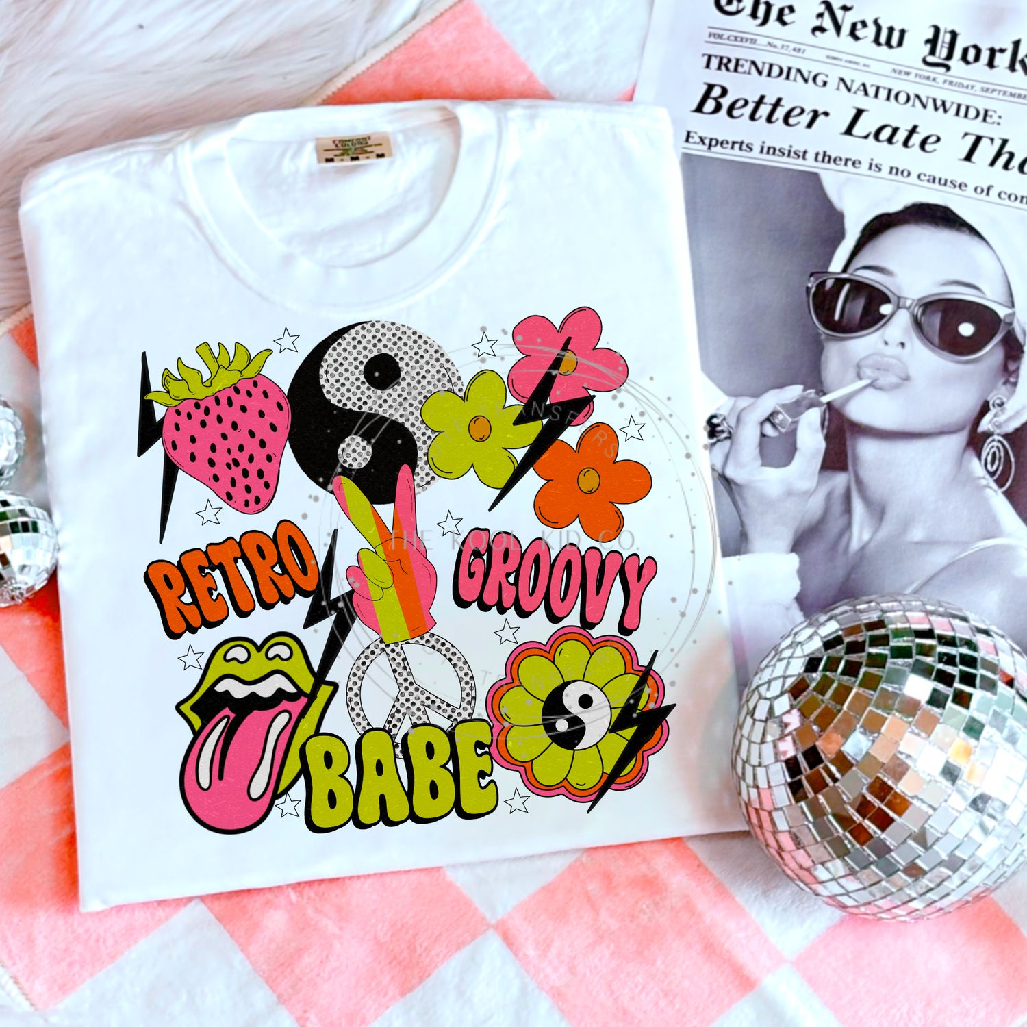 Retro Groovy Babe Collage