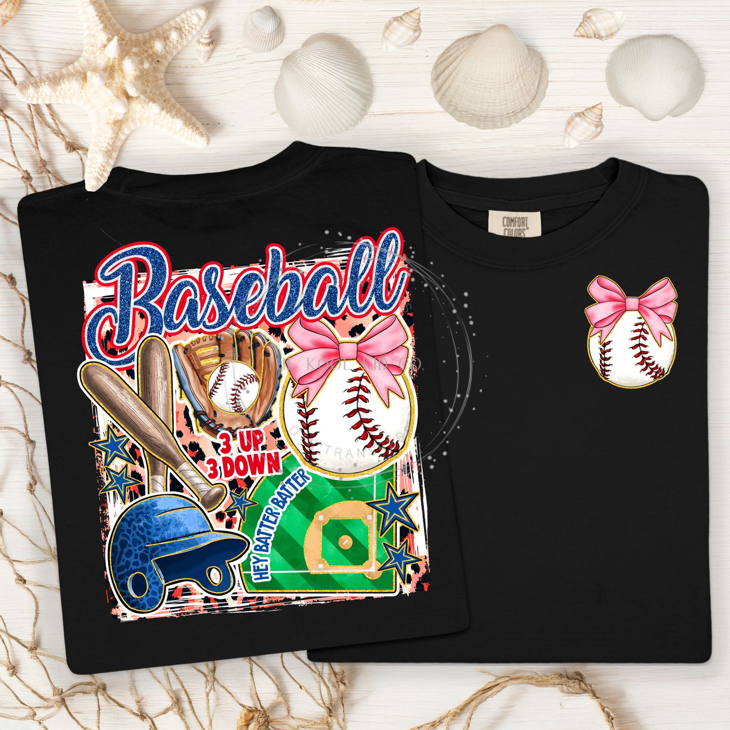 Preppy Baseball 3 Up 3 Down Coquette