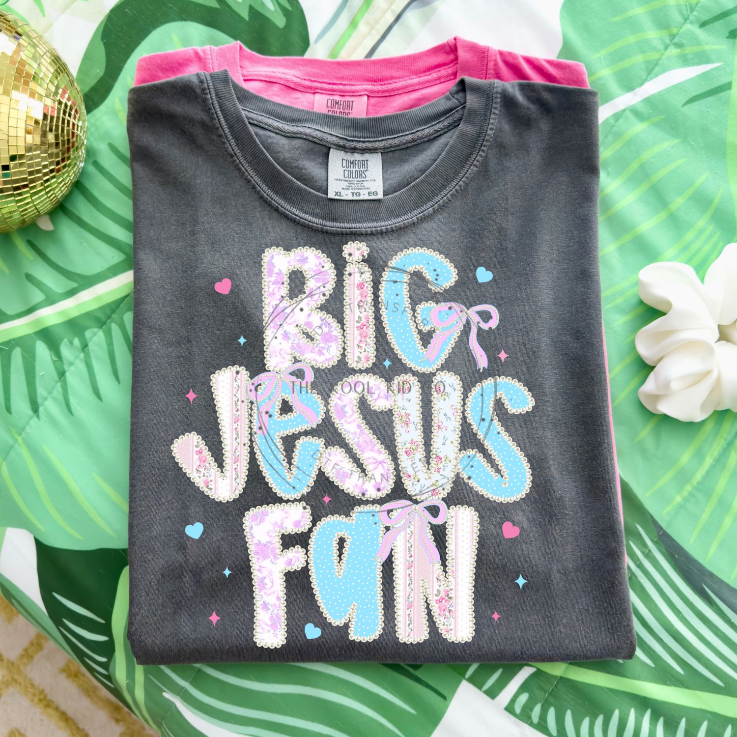 Floral Big Jesus Fan