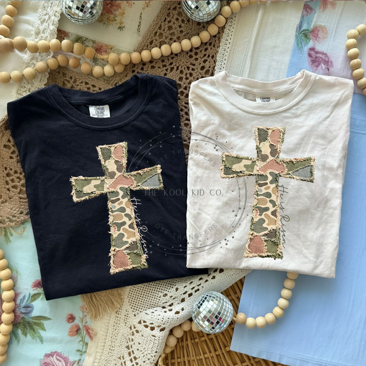 Camo Cross He Is Risen