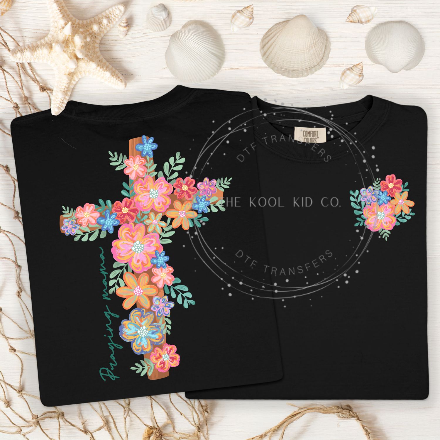 Praying Mama Flower Cross