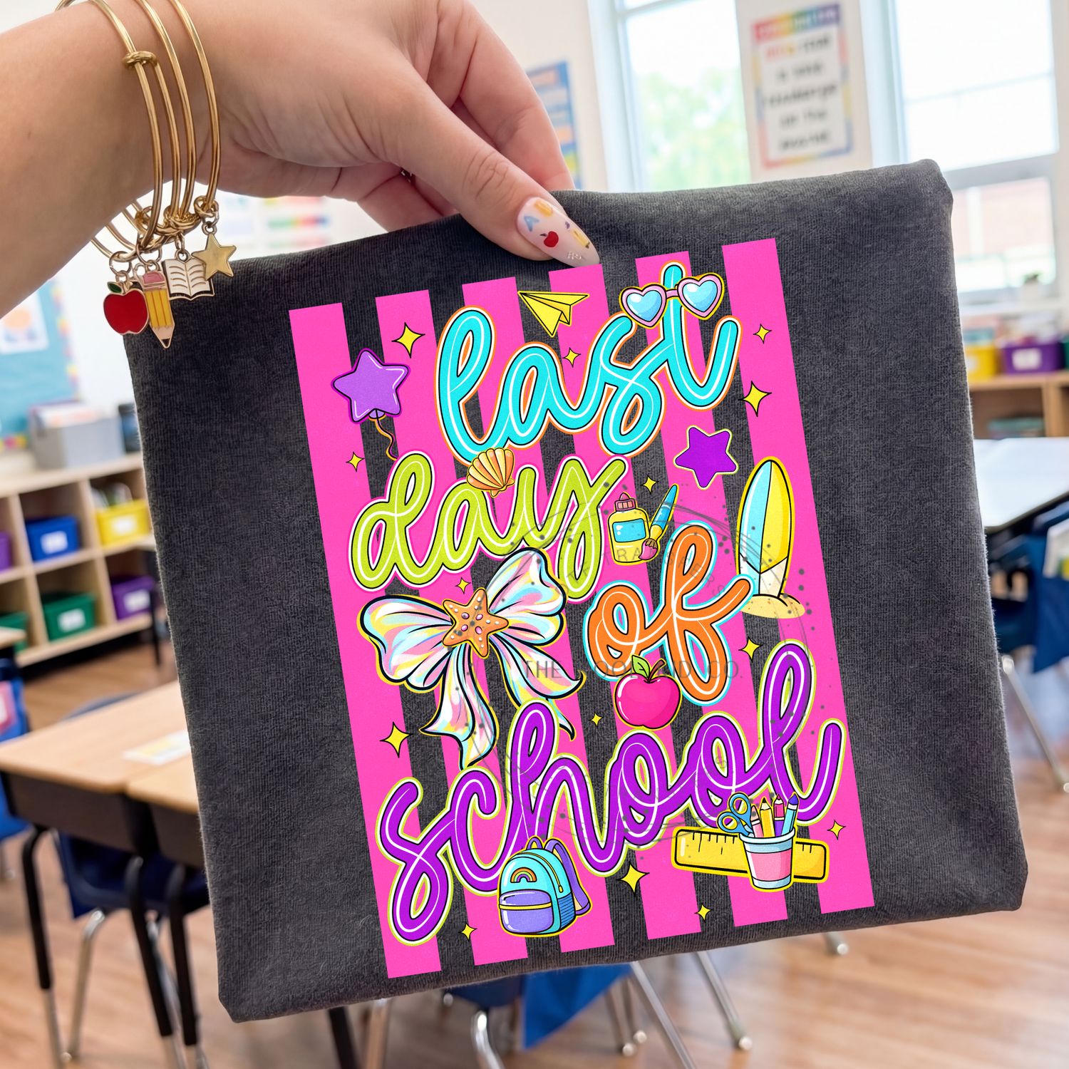 Last Day Of School Stripes