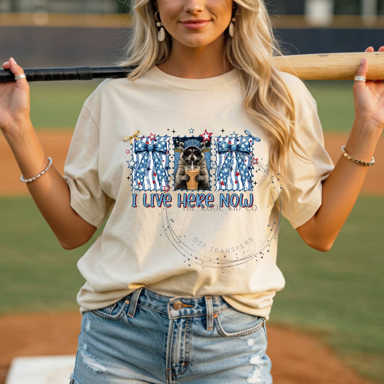 I Live Here Now Raccoon And Bows