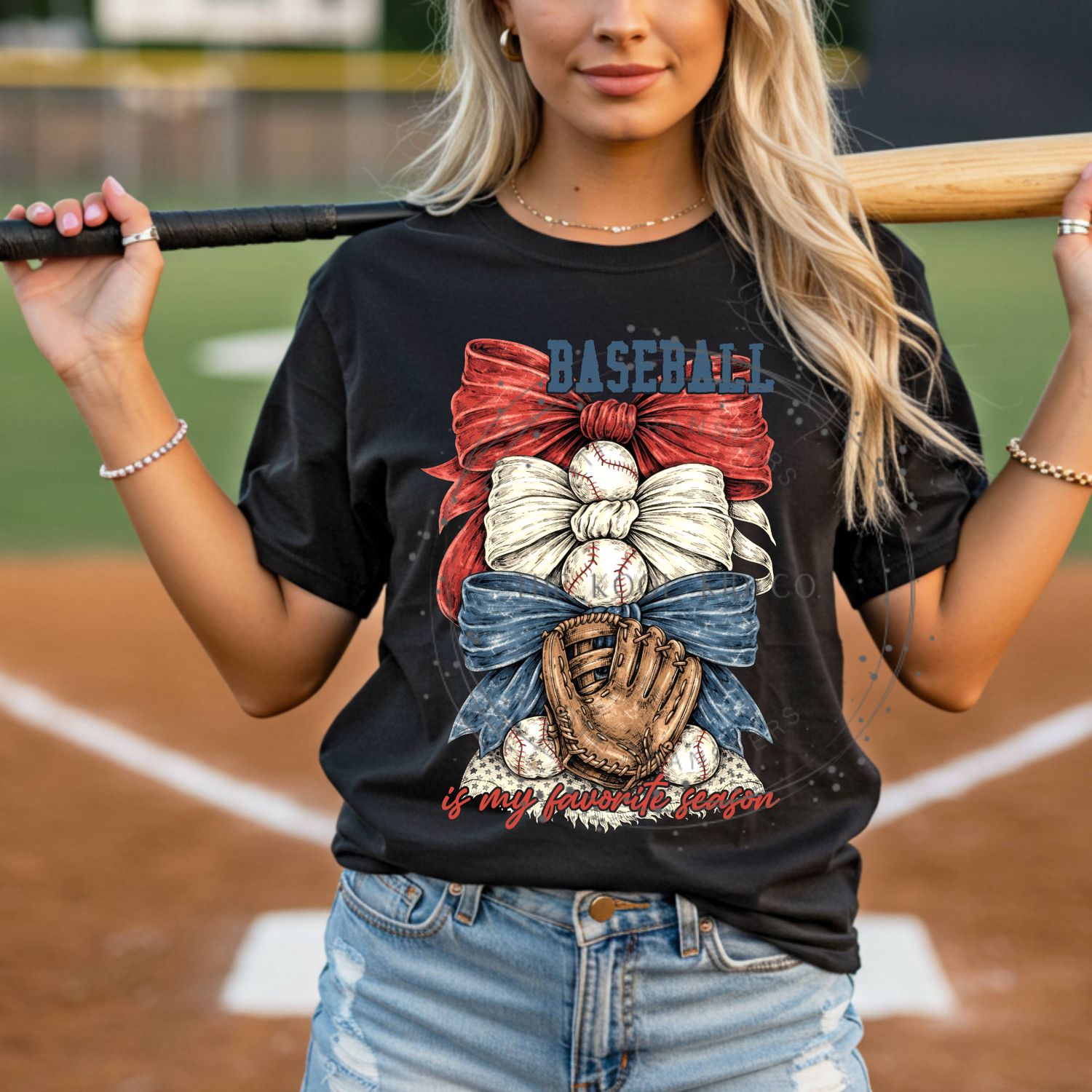 Baseball Is My Favorite Season Bows