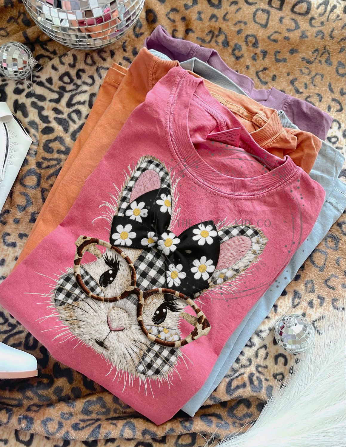 Plaid Flower Easter Bunny