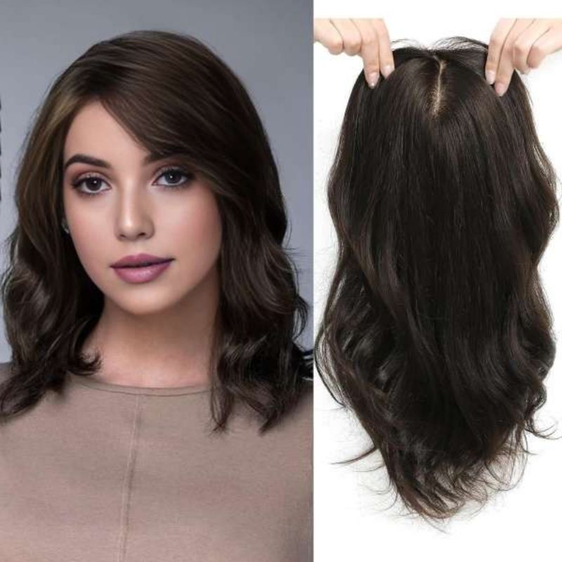 GL-01  French Knots Top  6” X 6”  Breathable human hair topper From GL Hair