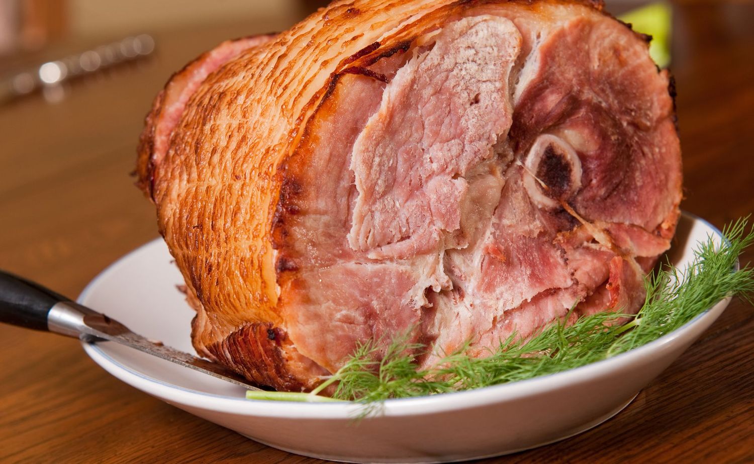 Ham cured and smoked
