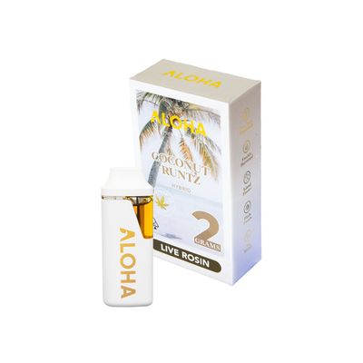 Aloha 2g Live Rosin Disposable Coconut Runtz | HYBRID