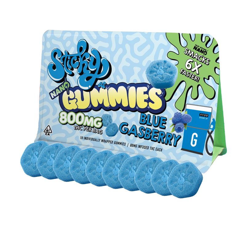 800mg Sticky Nano Gummies Blue Gasberry