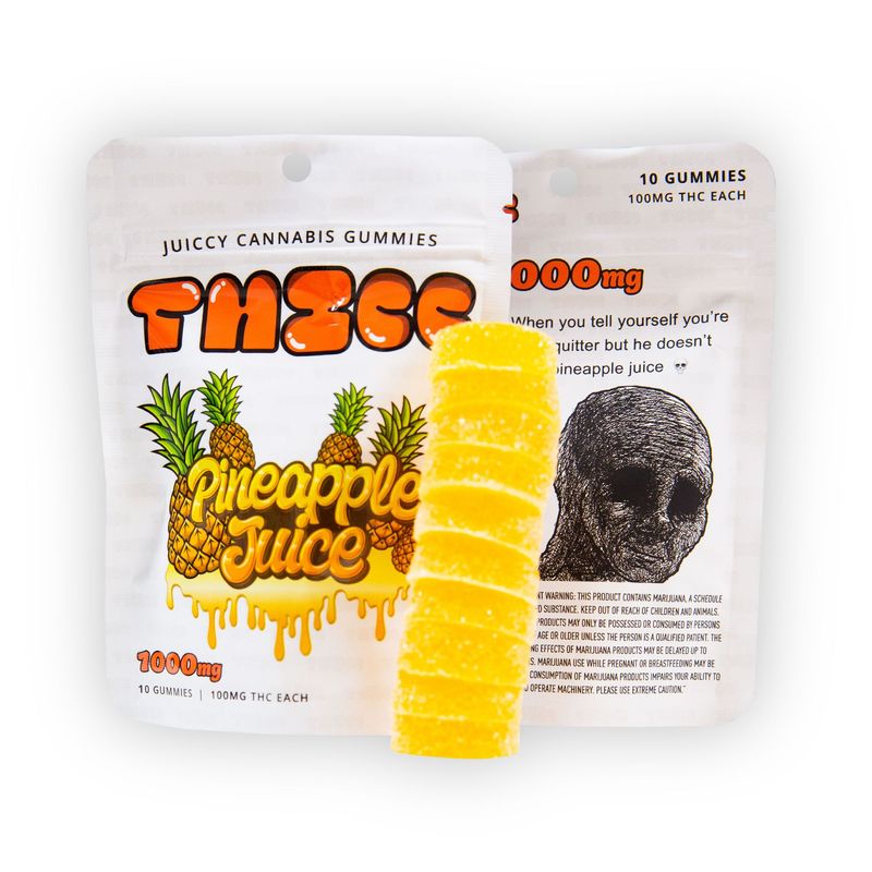 1000mg Thicc Gummies Pineapple Juice