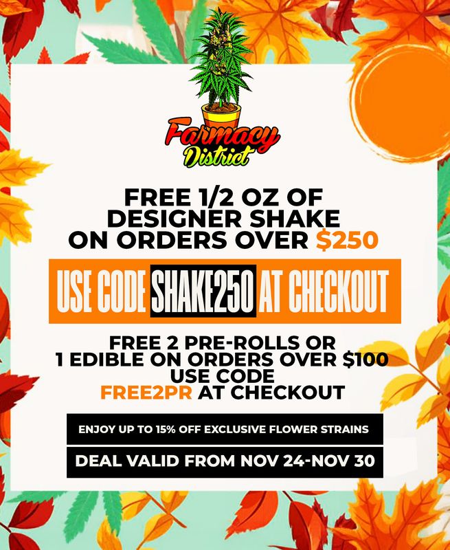 FREE 1/2 OZ OF DESIGNER SHAKE ON ORDERS OVER $250