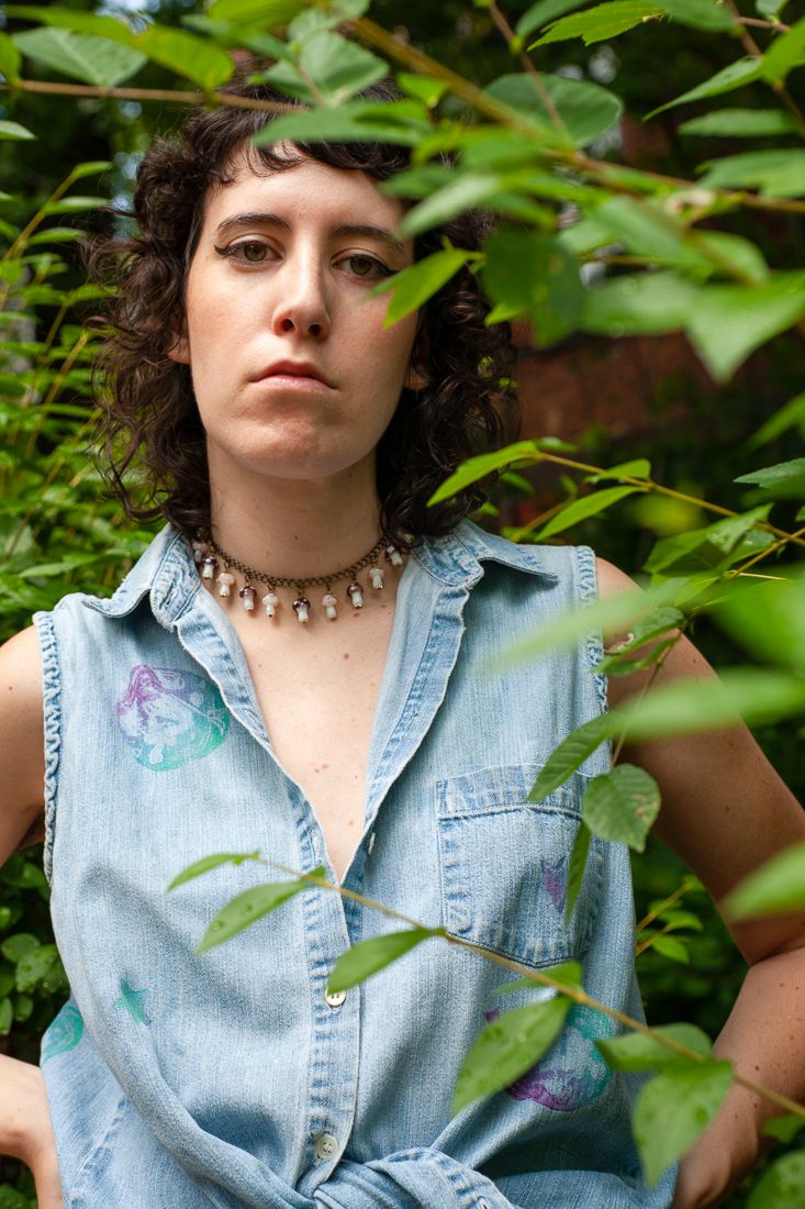 WEARS-Denim Space Printed Top - M