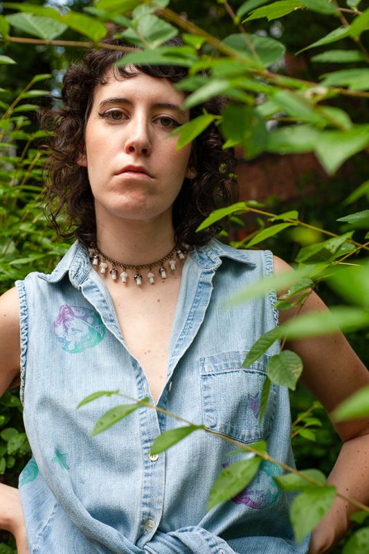 WEARS-Denim Space Printed Top - M