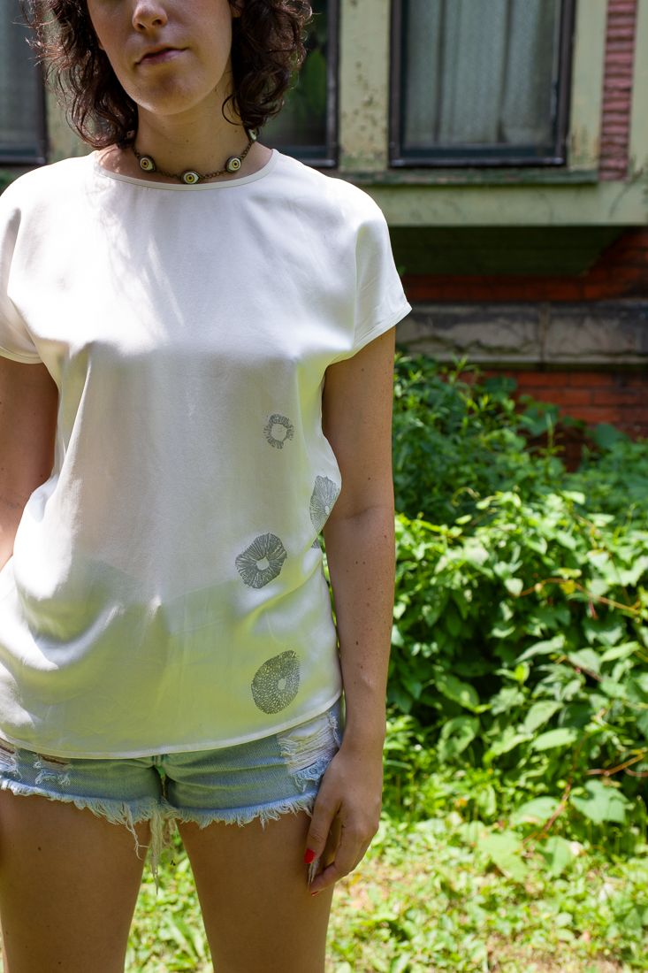 WEARS- Silk Spore Printed Top - S/M