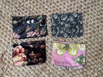 UPCYCLED - canvas lined pouches