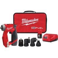 Milwaukee M12 FUEL Brushless 3/8 In. Installation Cordless Drill/Driver Kit with 4-Tool Heads & (2) 2.0 Ah Batteries & Charger