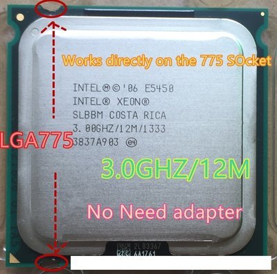 Intel Xeon E5450 Processor(3.0GHz/12M/1333)close to LGA775 Core 2 Quad Q9650 cpuworks on (LGA 775 mainboard no need adapter)