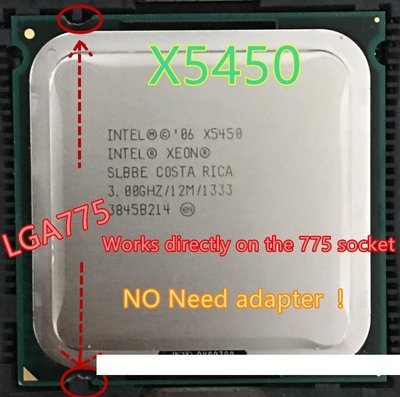 lntel Xeon X5450 3.0GHz/12M/1333Mhz/CPU equal to LGA775 Core 2 Quad Q9650 CPU,works on LGA775 mainboard no need adapter