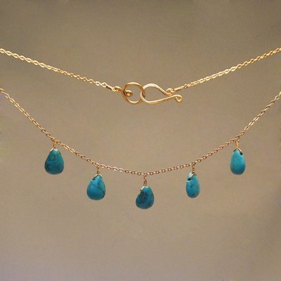 Turquoise 5-Drop Necklace